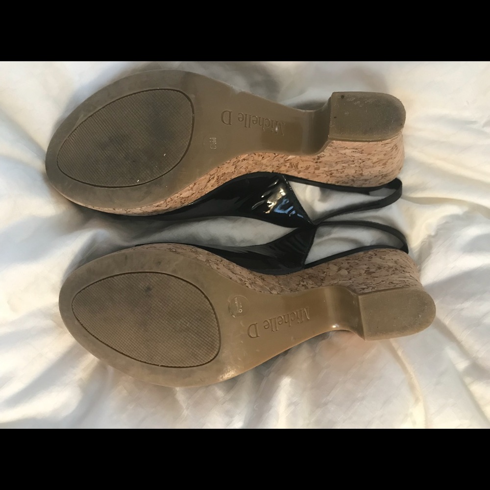 Michelle D Patent leather sling back wedge - Picture 5 of 8